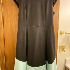 Black and Mint Calvin Klein short sleeve dress